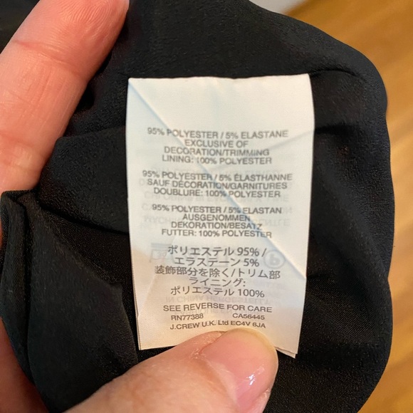 J Crew Black Bow Dress Size 8 - Picture 6 of 15